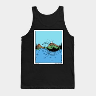 Fisherman Out On The Boat Fishing Novelty Gift Tank Top